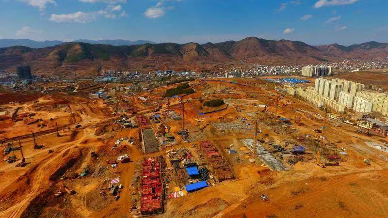 卯家湾安置区项目工程建设现场