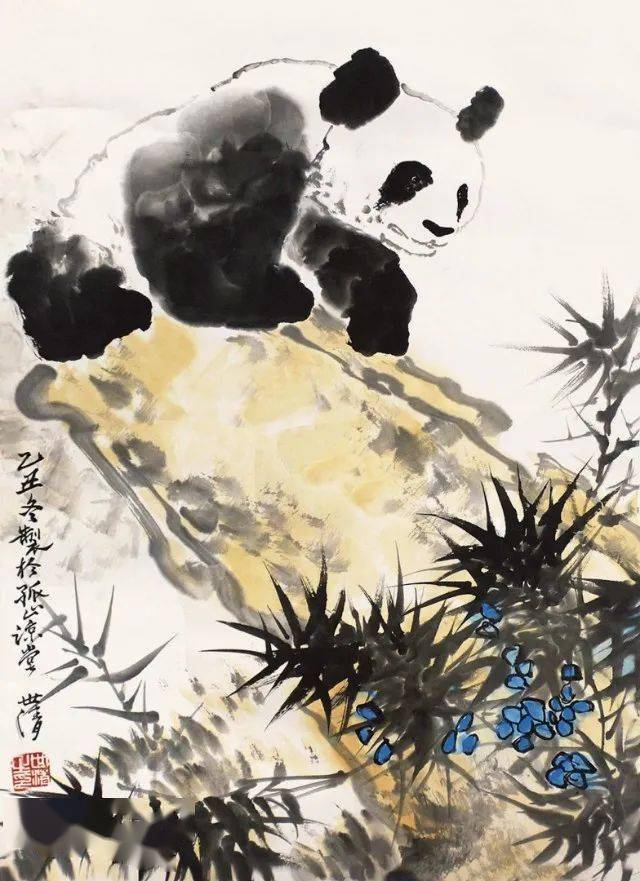 写意大熊猫寥寥数笔憨态毕现