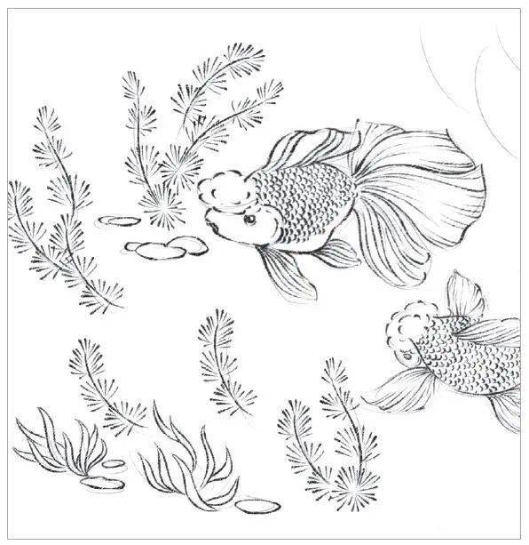 吉祥白描金玉满堂绘制步骤