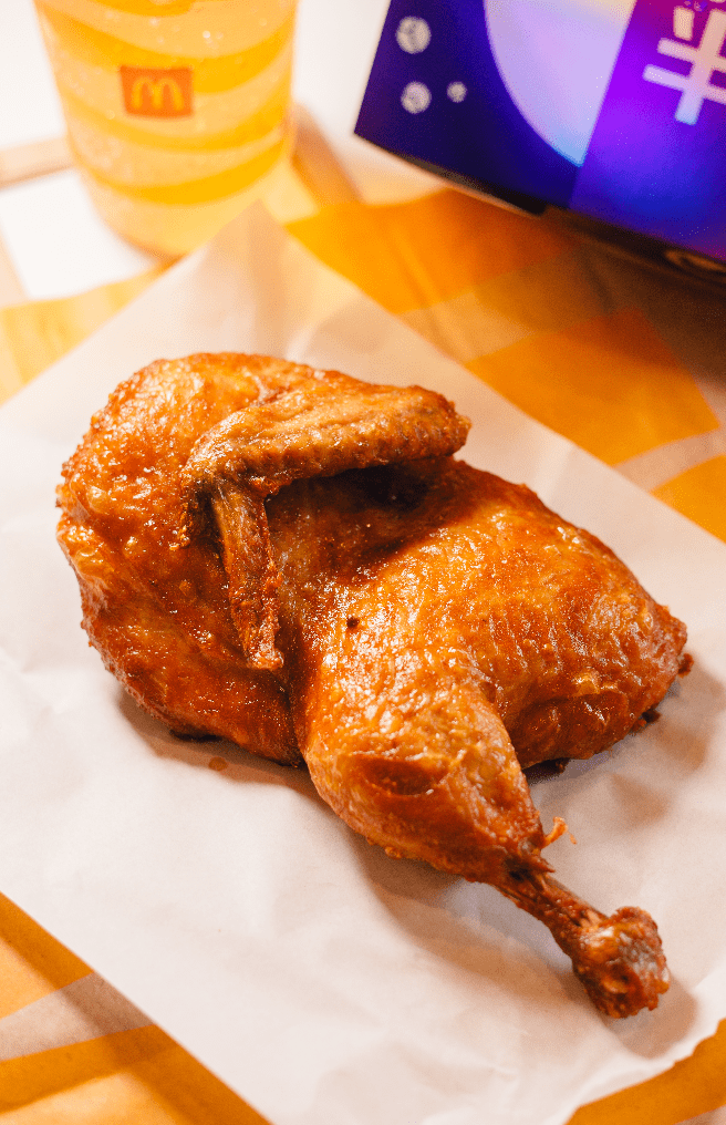 ②大漠孜然风味鸡翅 ③鸡肉培根土豆早安派 ④杨枝甘露麦旋风&杨枝