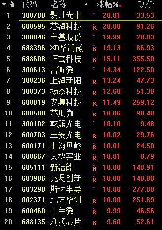 突然沸腾 发生了什么 芯片股大面积涨停 科创板暴涨5 诺安大涨8 上热搜 股民 今晚酒水必须 蔡公子 买单 导体