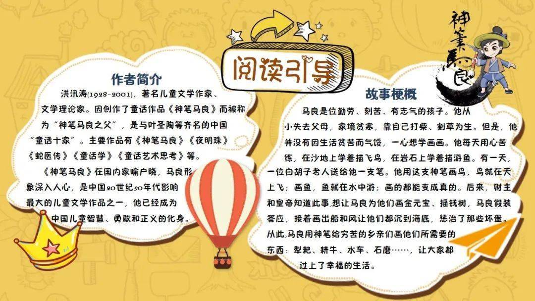 "七彩读书会" 亲子阅读创想课堂名著引读:《神笔马良》_活动