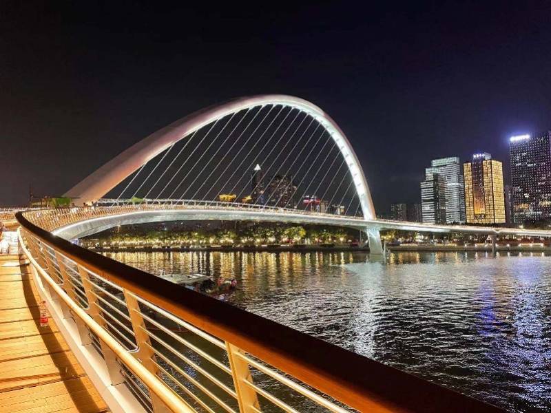 供图)人行桥通桥后除了能方便两地居民来往,相信将会更好地整合广州塔