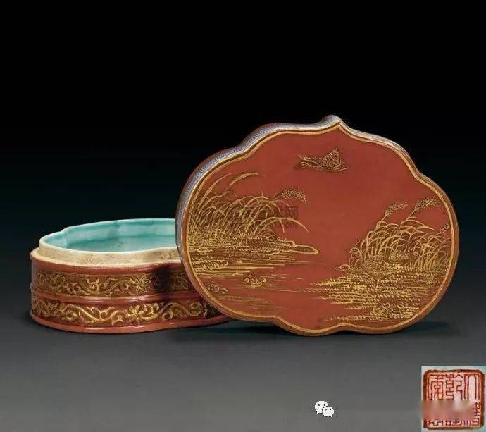 老的珊瑚红釉描金瓷器也很美，不妨看看_清代