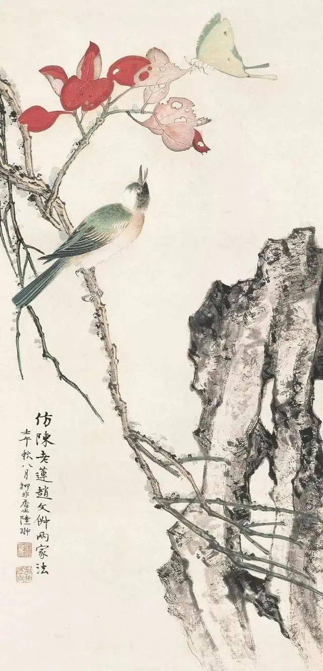 陆抑非花鸟画80幅，高清欣赏_常熟人