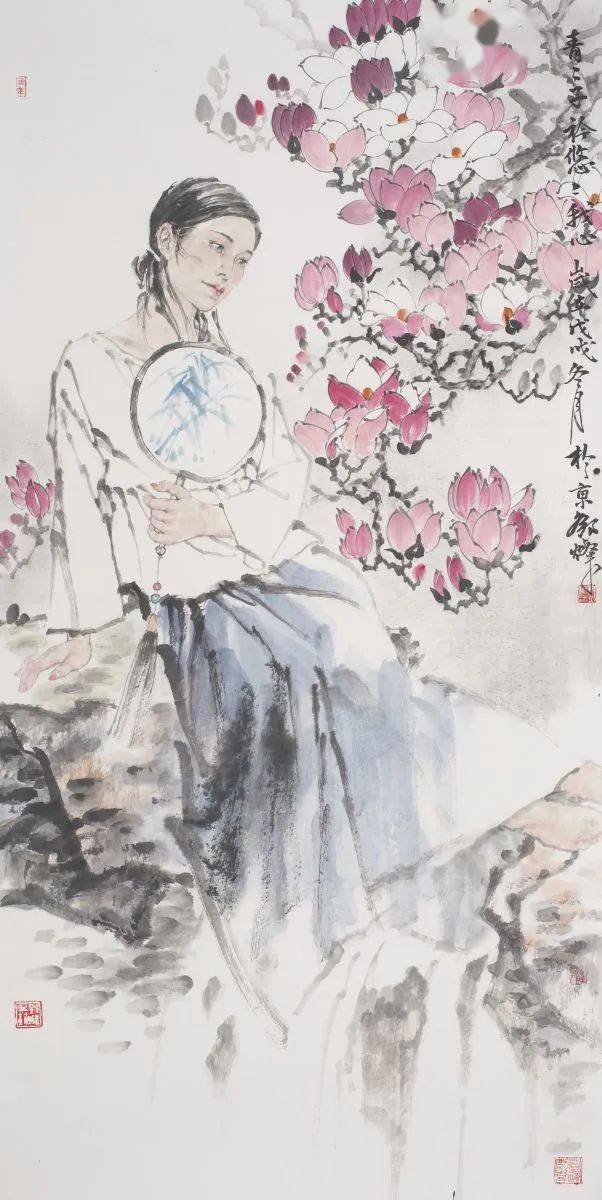 不唯新更为深邓灿的水墨人物画