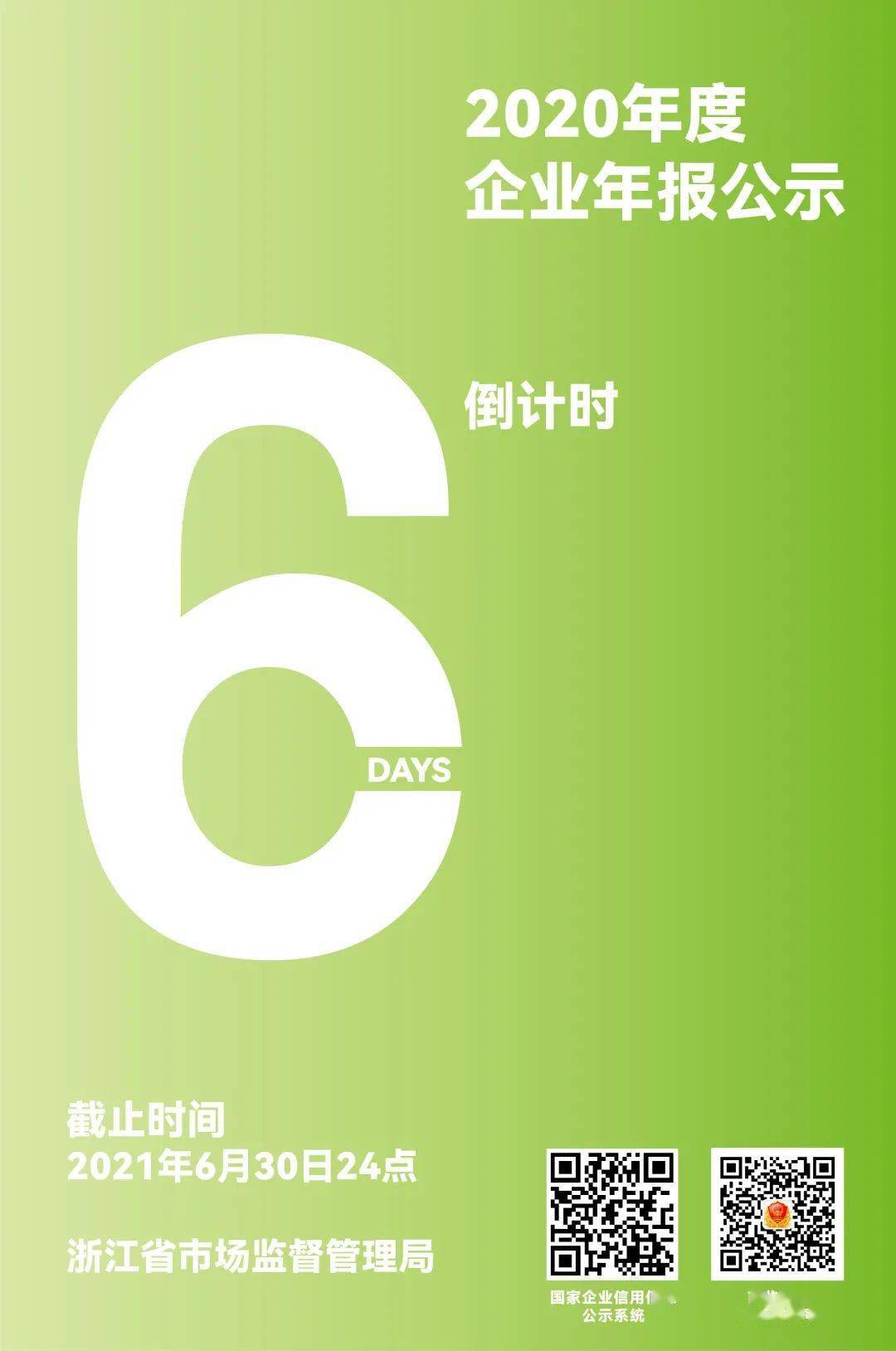 还有6天!2020年度企业年报公示倒计时