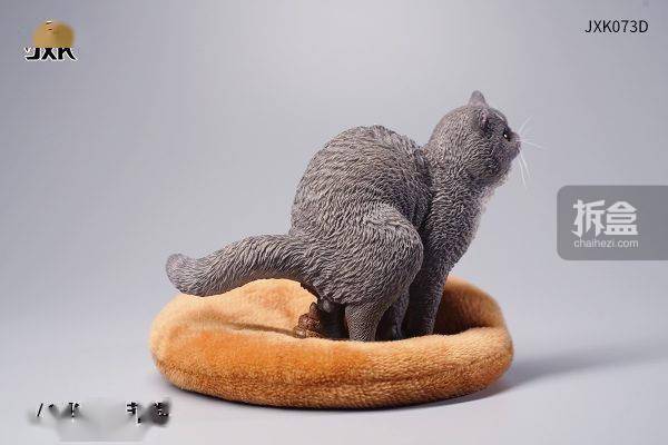 花色|JXK.STUDIO 1/6 半蹲加菲猫 迷你仿真动物模型GK雕像