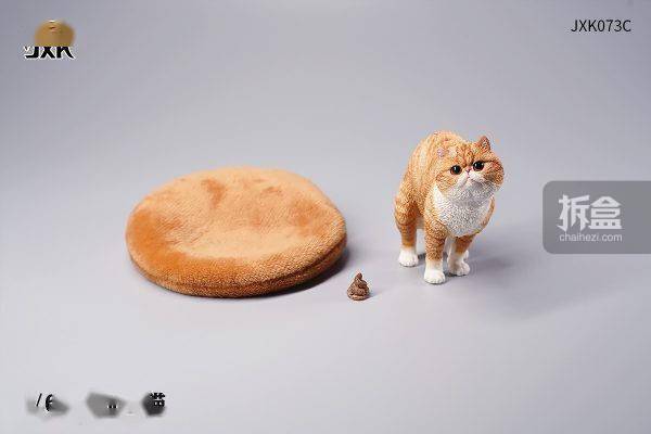 花色|JXK.STUDIO 1/6 半蹲加菲猫 迷你仿真动物模型GK雕像