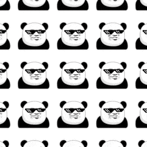 花里胡哨的熊猫头表情包