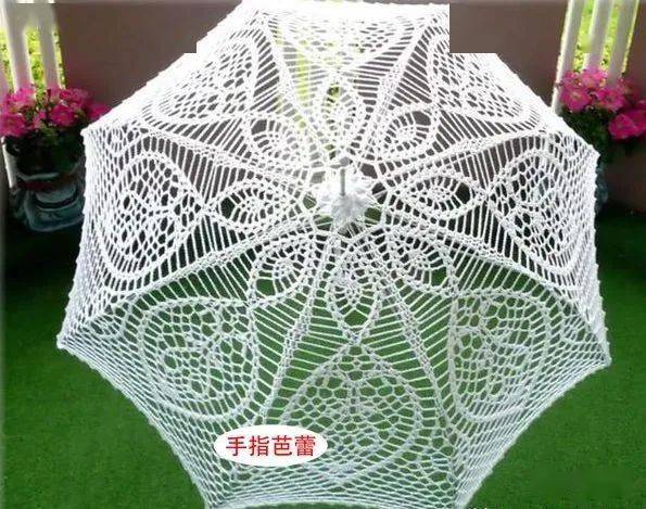 钩织的伞美如画