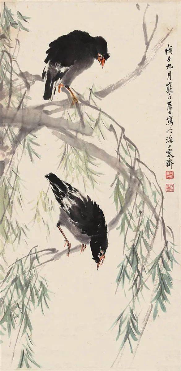 十位大师画柳,婀娜多姿,轻风拂面!_柳树