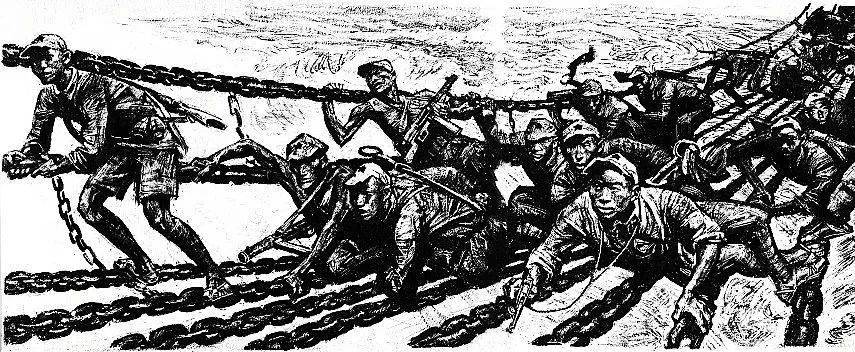 红军战士的素描画图片