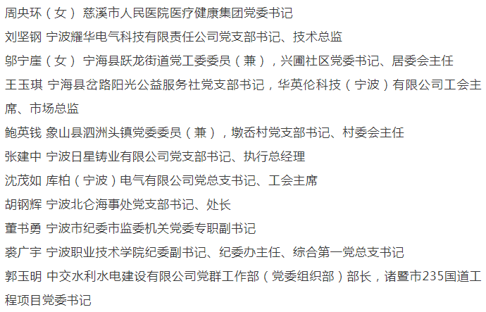 省"两优一先"表彰名单公布,余姚这些个人和组织获奖!_浙江省