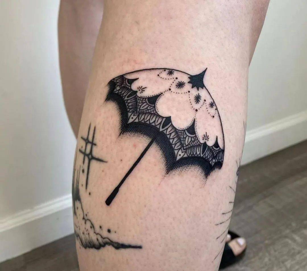 为我们遮风挡雨的雨伞纹身