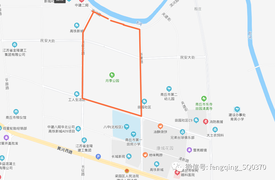 商丘市梁園區高鐵新城月季公園景觀工程,地點位於項目位於商丘市梁園