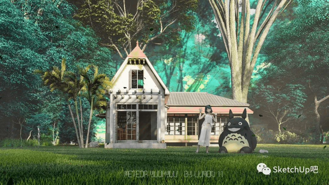 设计师渲染还原电影《龙猫》场景_lumion