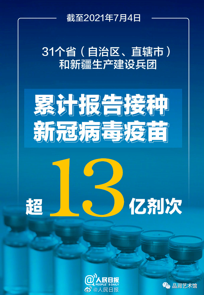 我国新冠疫苗接种超13亿剂次
