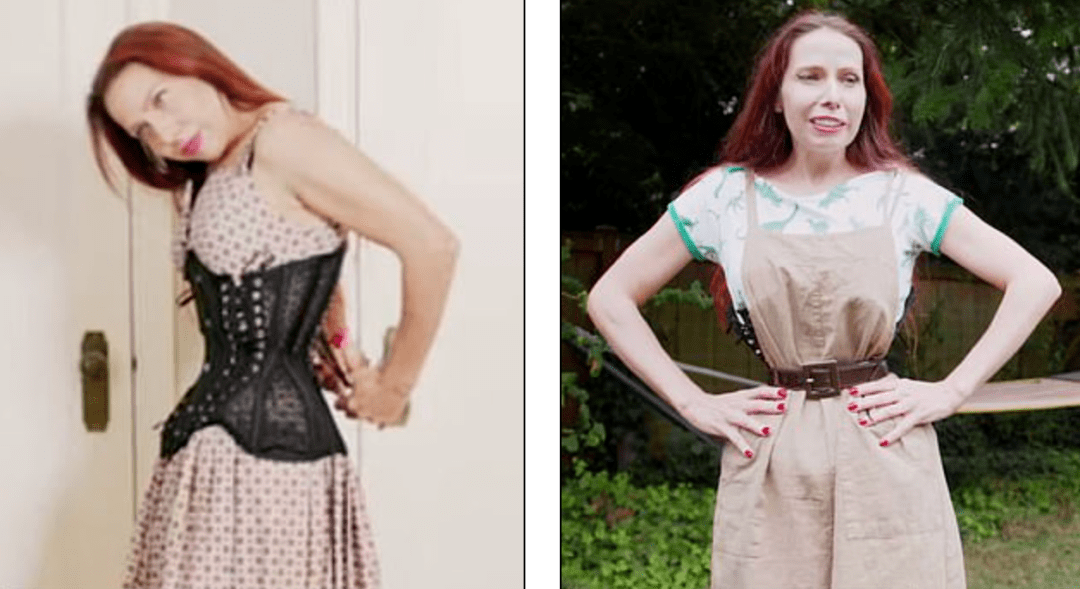 为了比腰细,她们恨不得把自己勒成两半