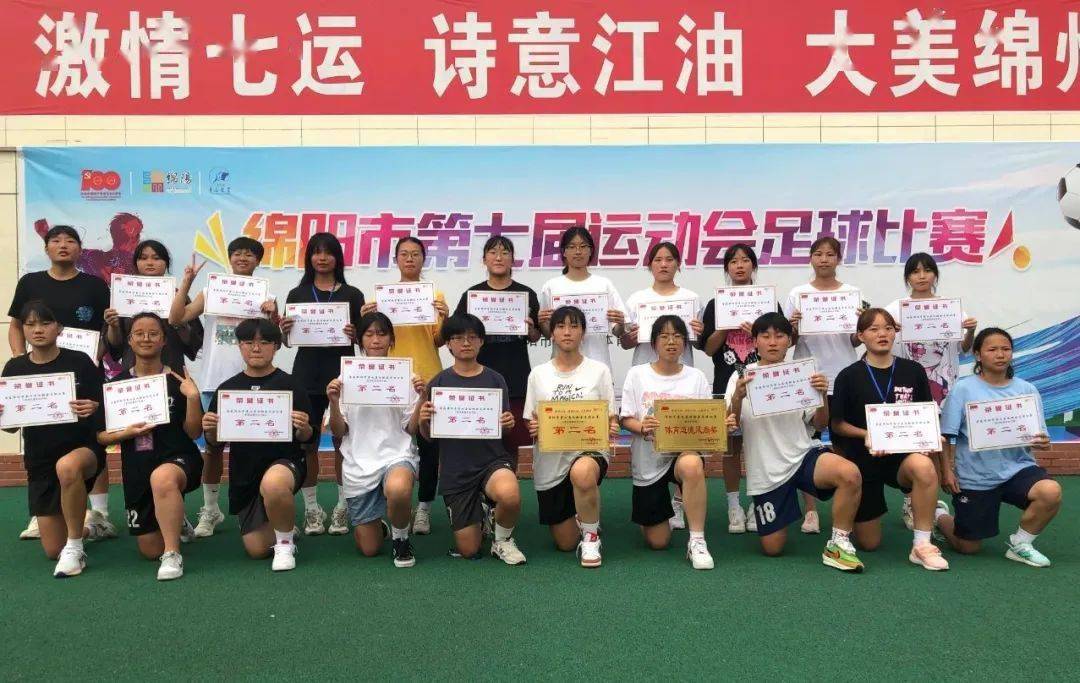 三台中学在绵阳市第七届运动会足球赛上勇夺男女冠亚军