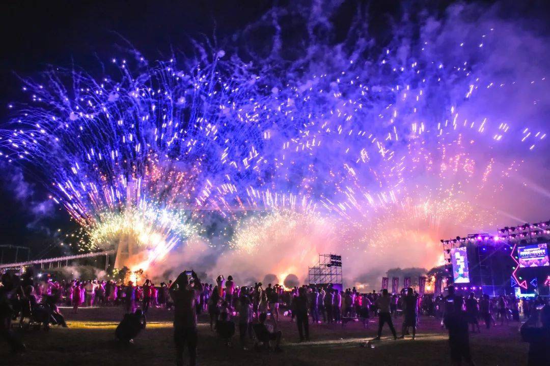 夜绽紫薇武汉紫薇都市田园烟花大秀劲爆开演