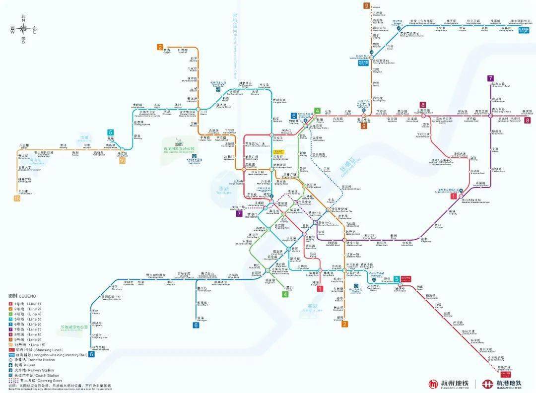 杭州1号地铁站线路图图片