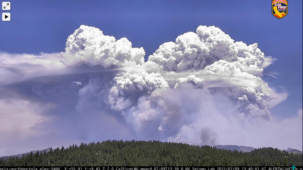 加州野火狂烧引"火风暴"!消防飞机洒水,还没落地就已蒸发(图)