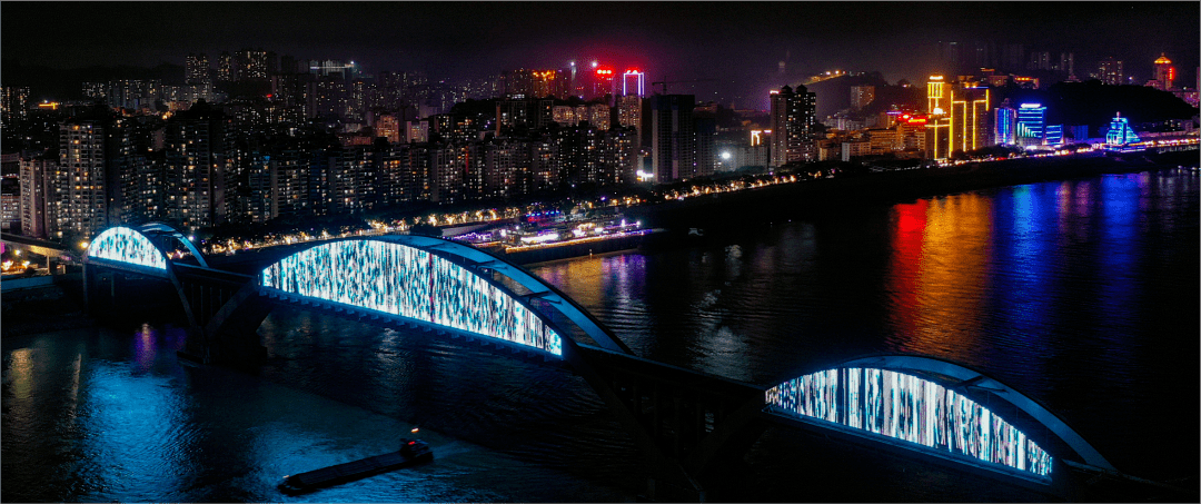 梧州高旺大桥夜景图片