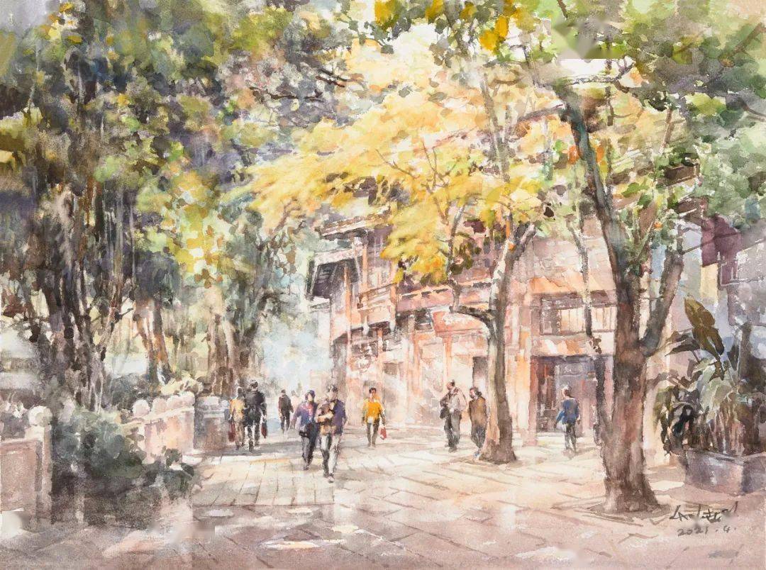 迎世遗|金霞银花 流光溢彩——上下杭·金银里水彩写生作品展_福州市