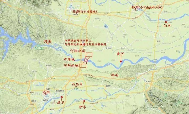 河阳三城地理位置图会昌街道办事处位于孟州市区西南部,南临黄河,北与