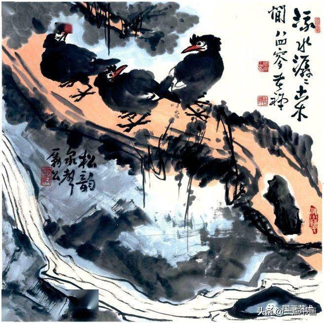 李苦禅写意八哥作品辑录欣赏