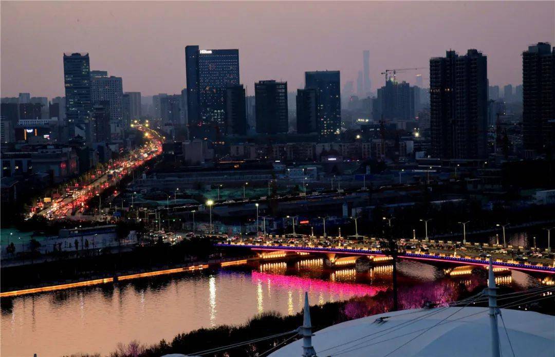 运河商务区夜景图片