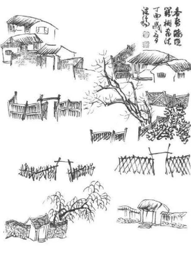 房子风景画 教程图片