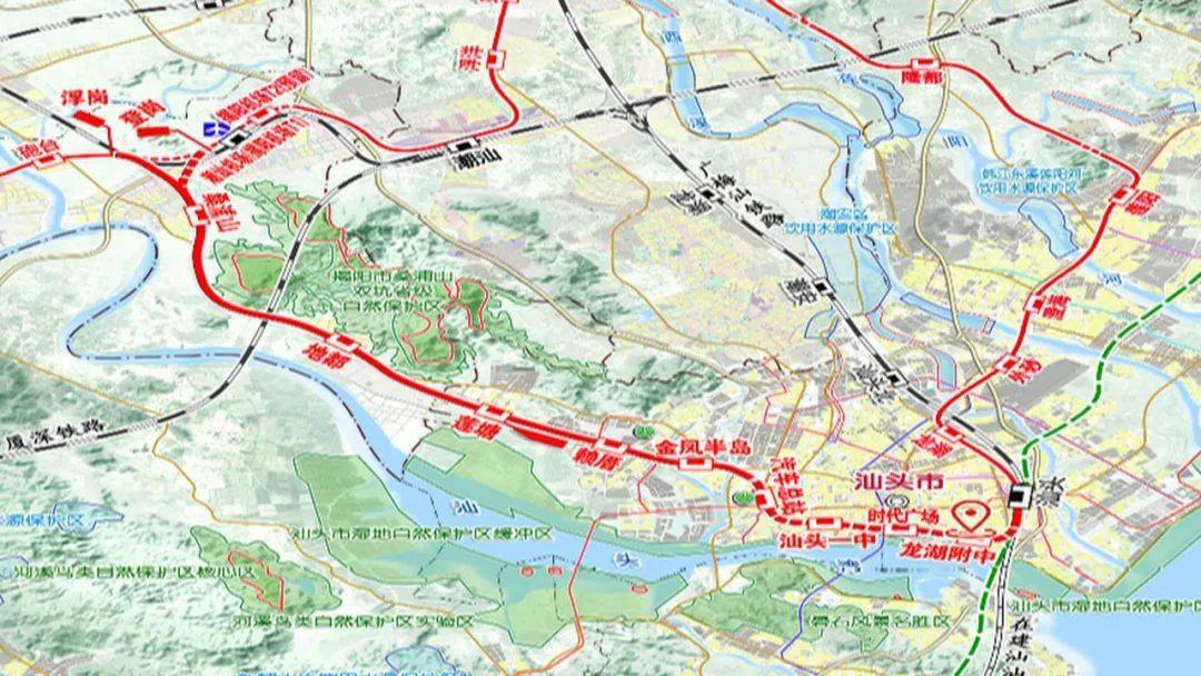 汕头至潮汕机场段拟9月启动建设粤东城际铁路一环一射已启动前期工作