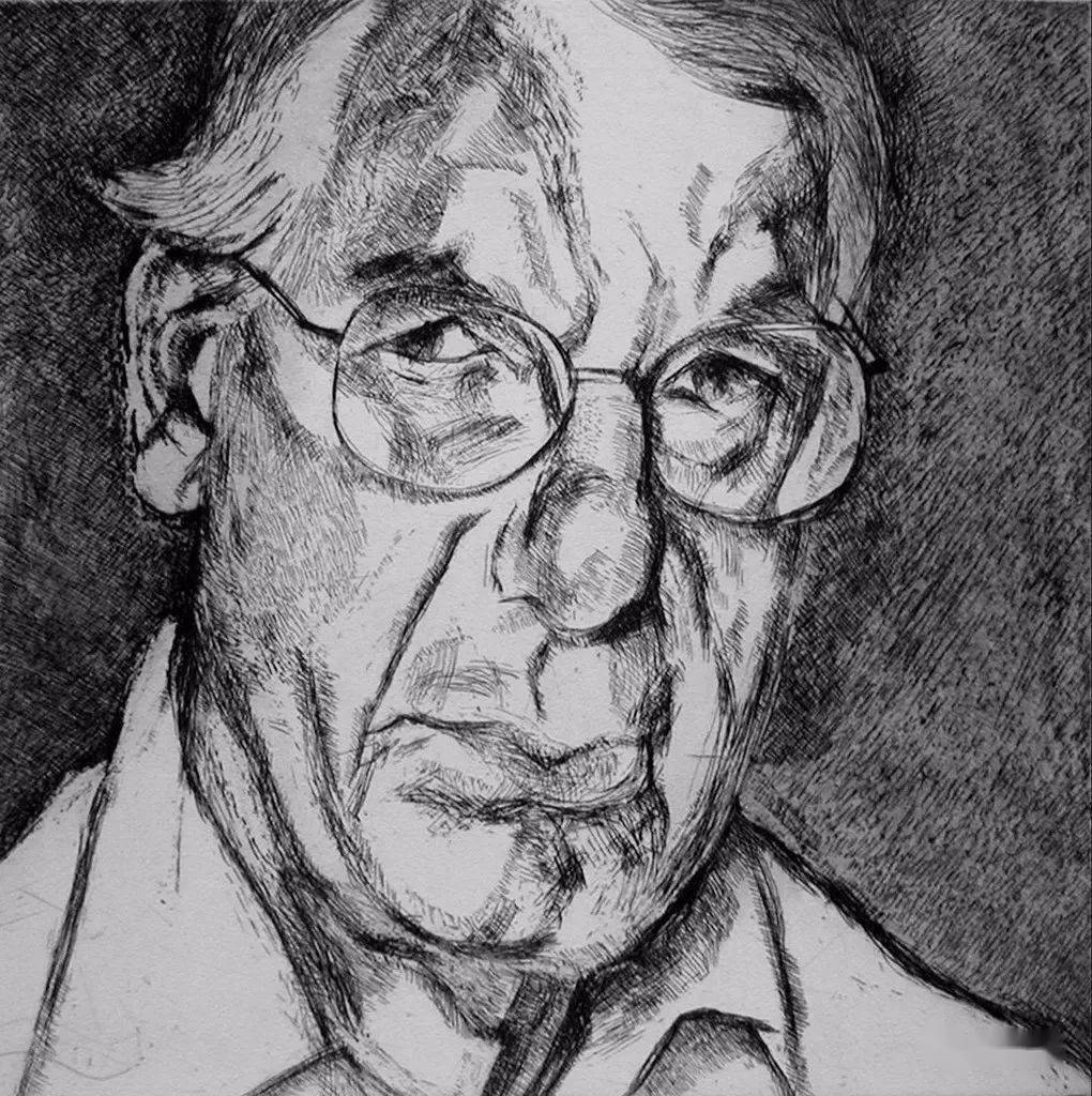 写生啦弗洛伊德丨素描人物与油画肖像对照