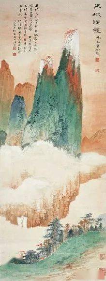 八雅轩丨【八雅丹青】现当代名家：张大千彩色山水人物作品欣赏_影响