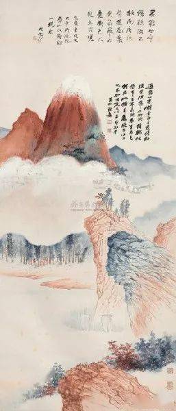八雅轩丨【八雅丹青】现当代名家：张大千彩色山水人物作品欣赏_影响