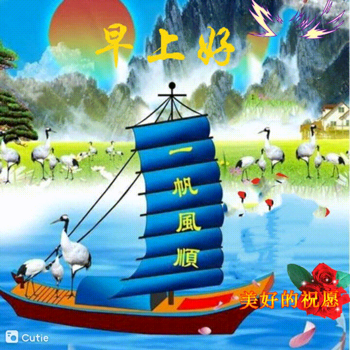 聊天不用打字的早上好动态表情包早安你好祝你一帆风顺