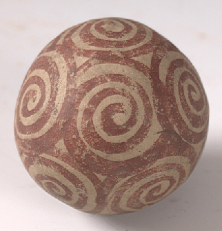 长兴出土文物赏析(五)| 宋代彩绘螺旋纹捶丸_元三代