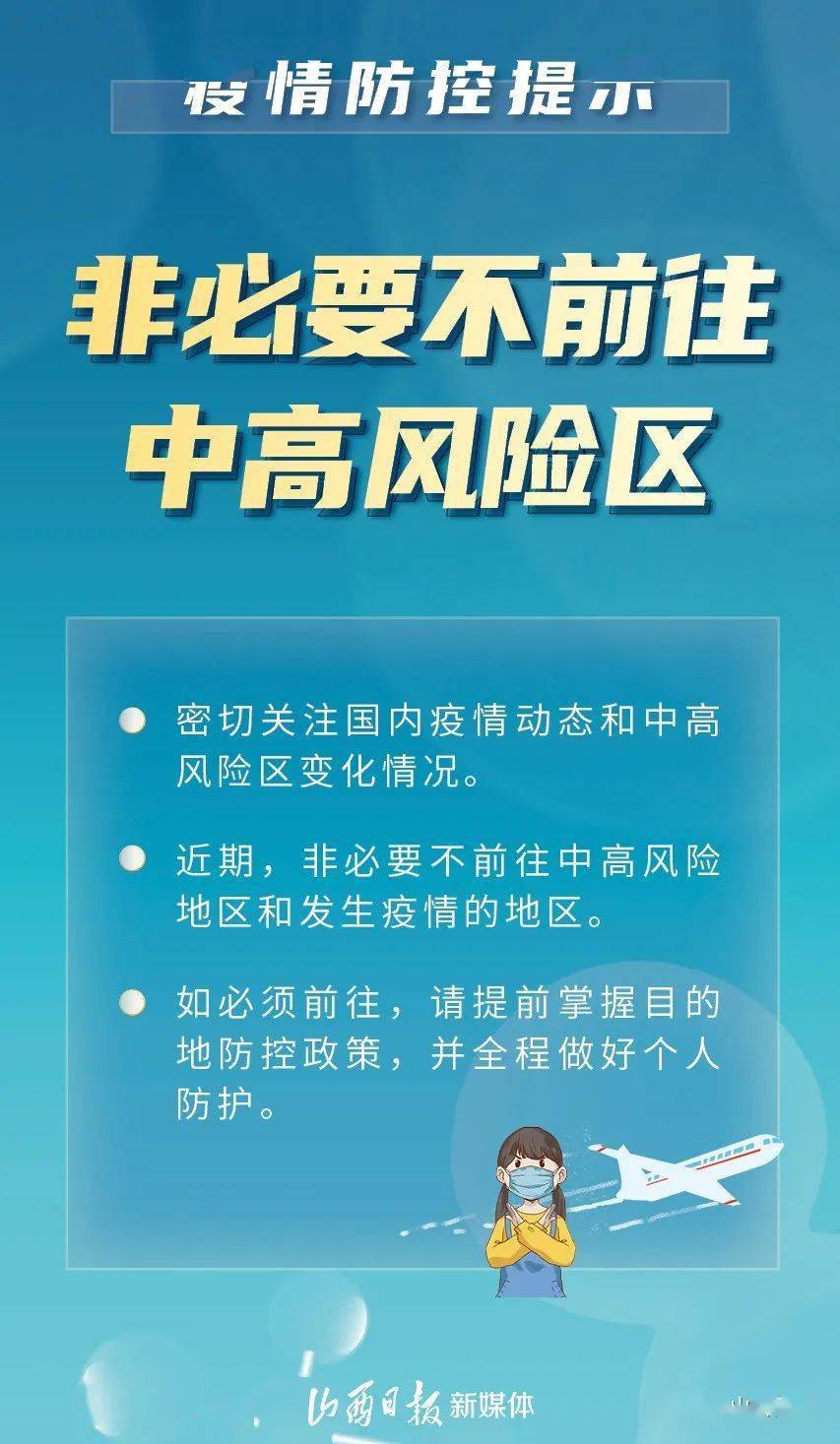 海报丨坚决防范疫情输入风险非必要不前往中高风险区