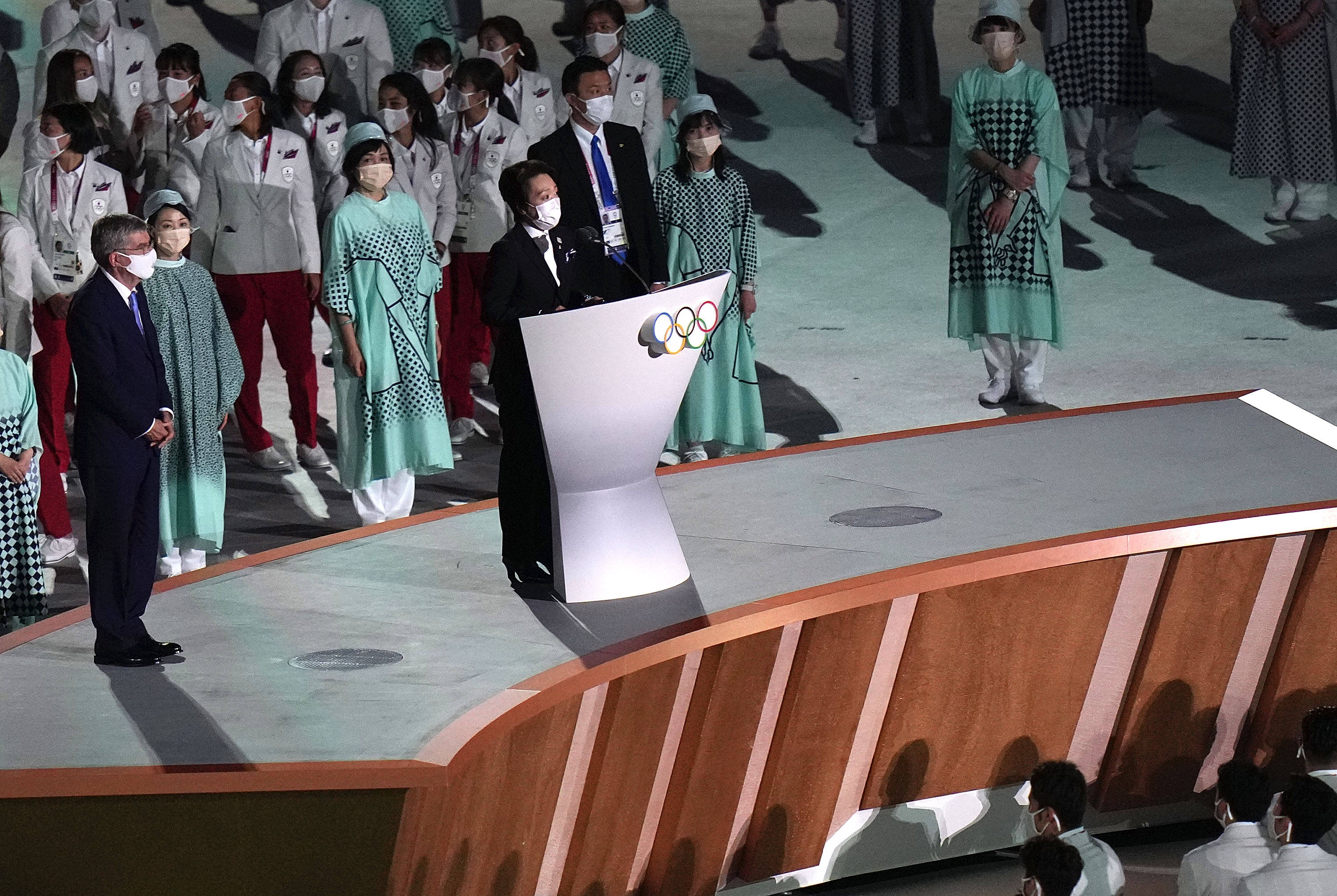 东京奥运会开幕式人头图片