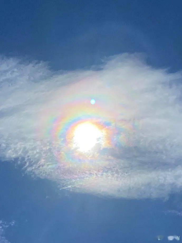今天上午永春天空现彩虹光圈奇观!你看到了吗?
