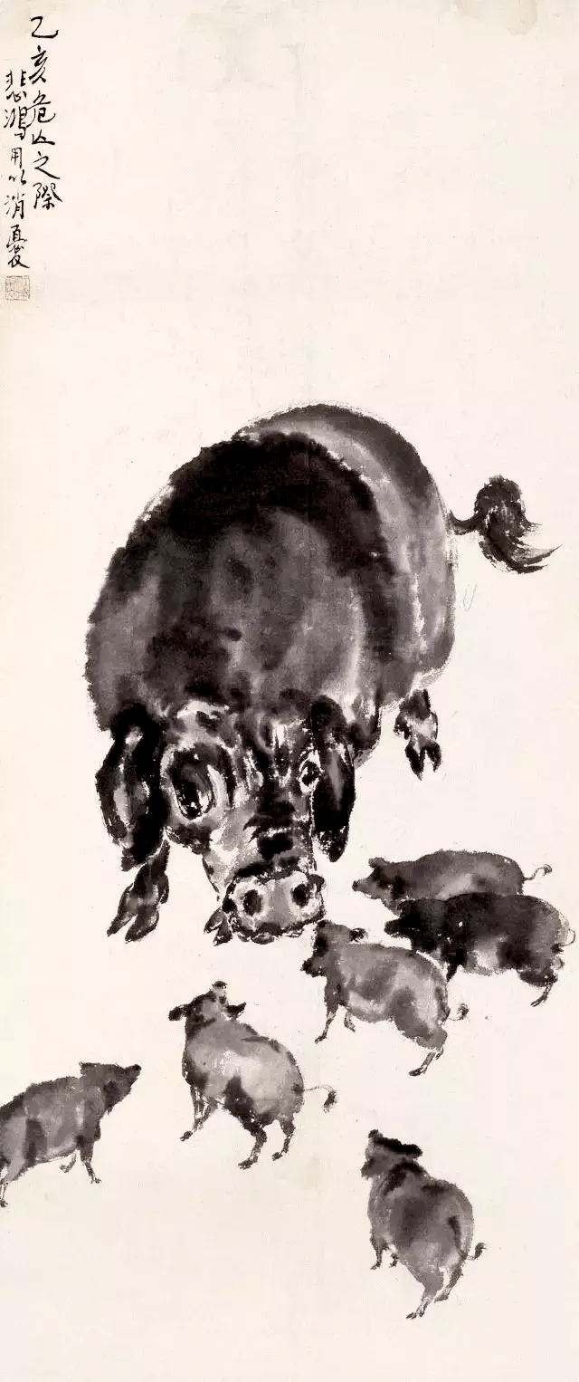 齐白石:画猪我带头!徐悲鸿:画猪我最贵!