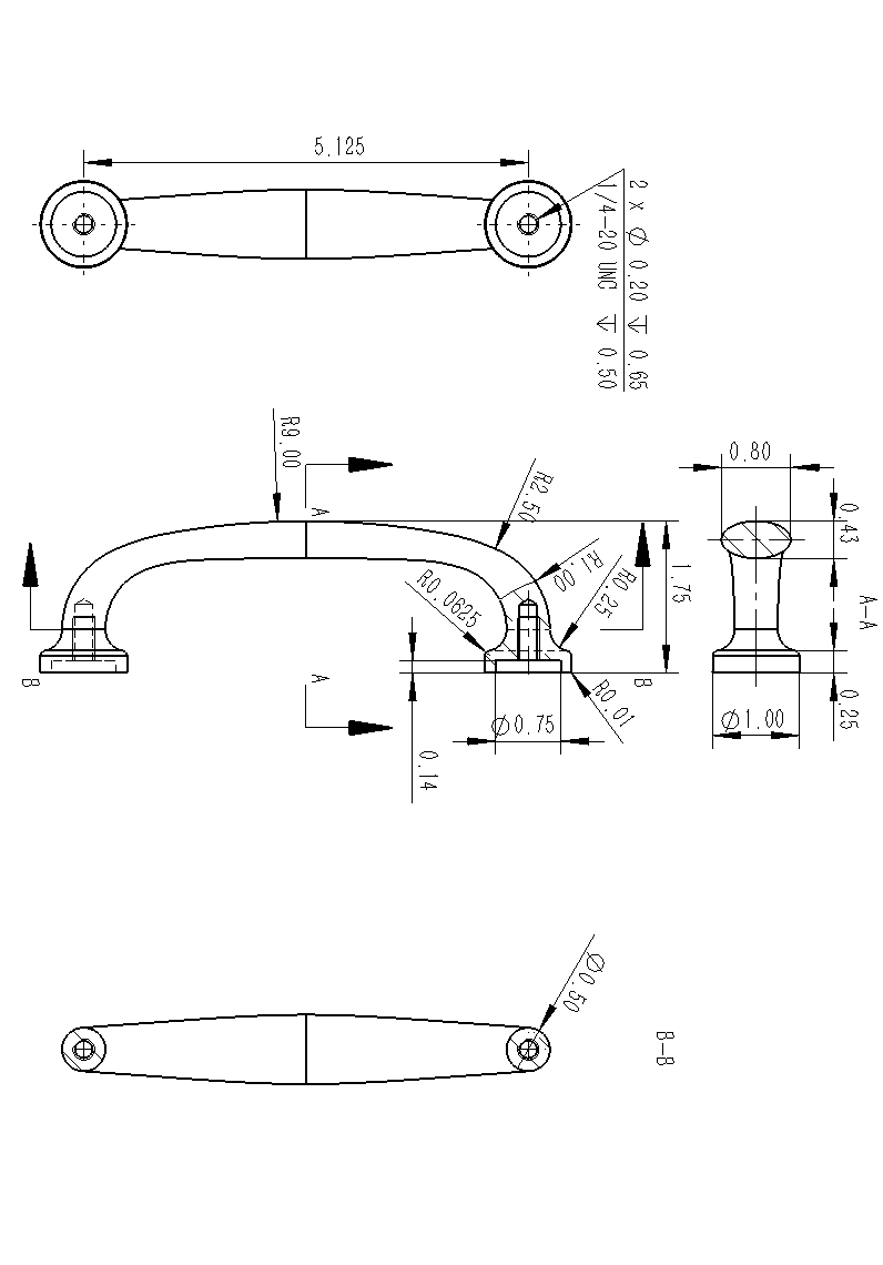 用solidworks畫一個門把手