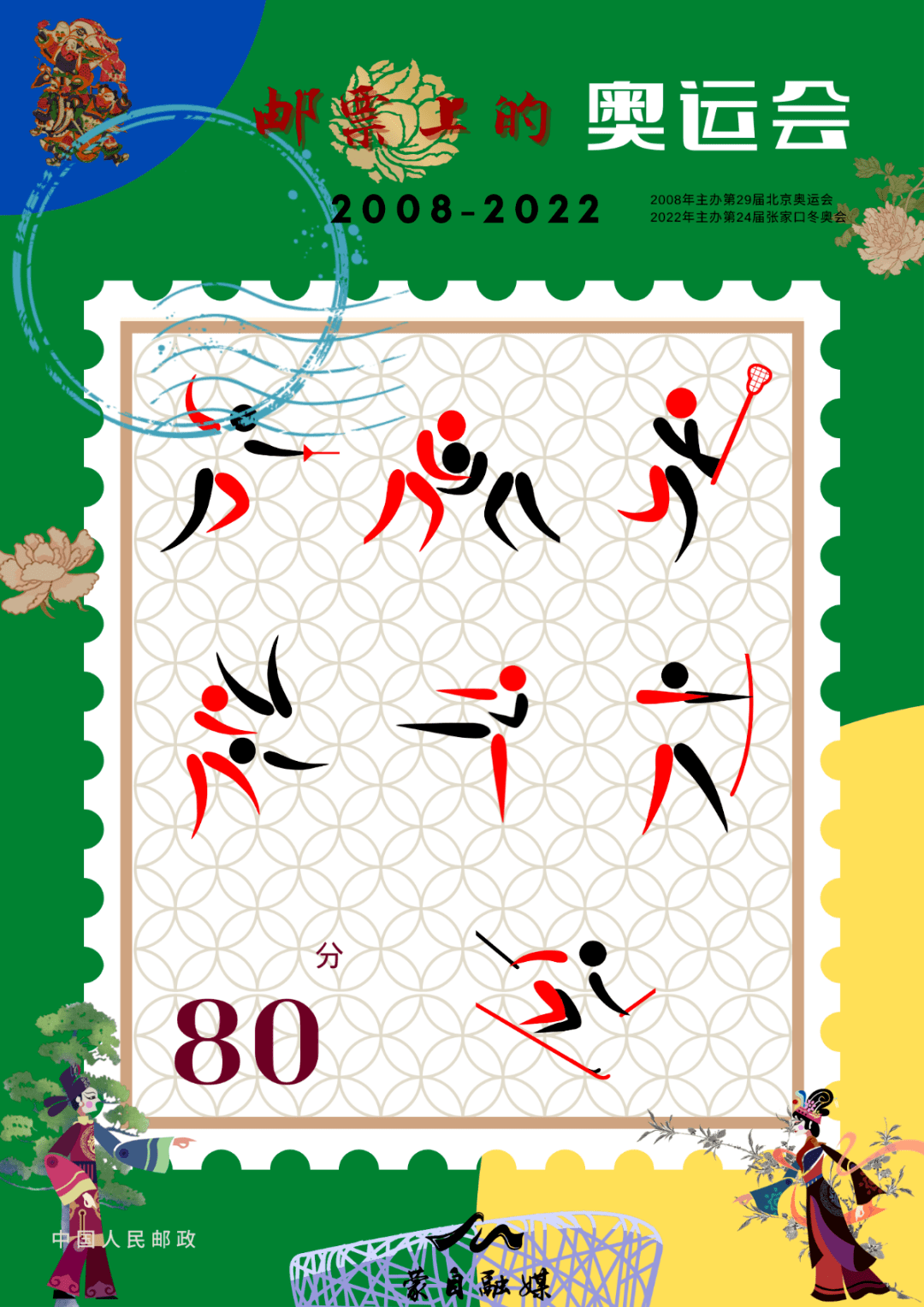 奥运会邮票简笔画图片