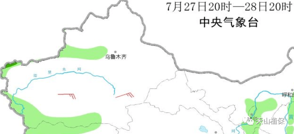 全疆平原大部地區有35℃以上的高溫天氣,其中阿克蘇地區東南部,巴州等