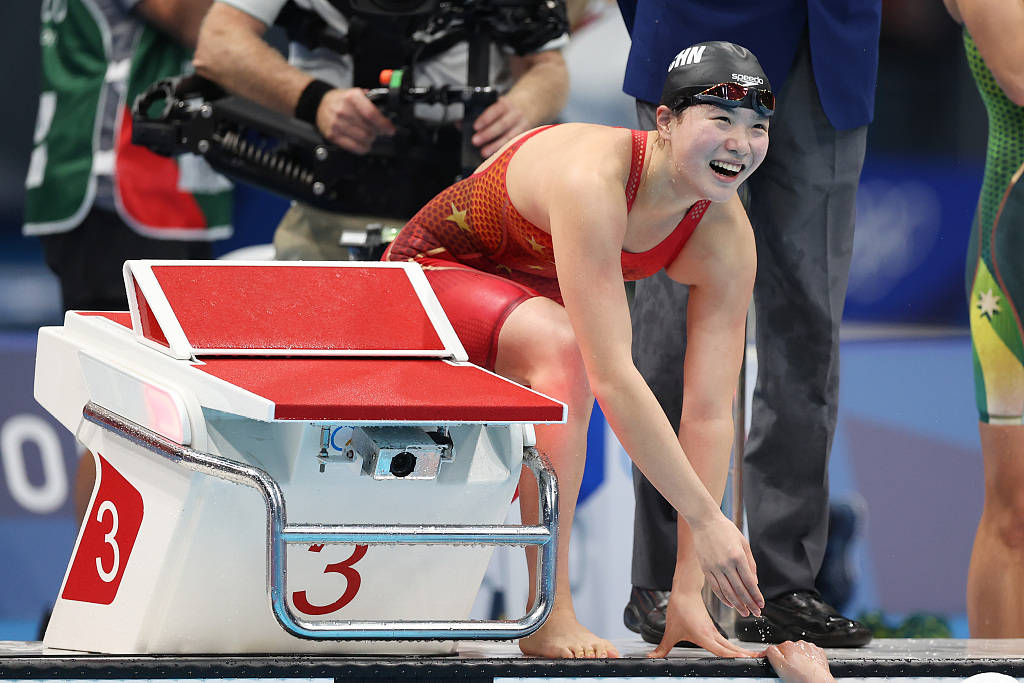 2020東京奧運會女子4x200米自由泳接力決賽打破世界紀錄中國隊奪金