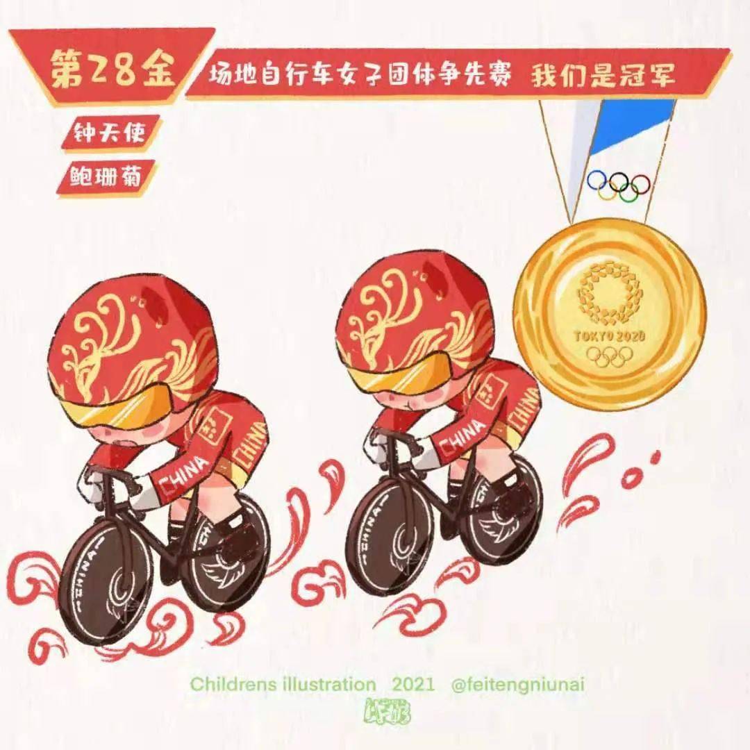 金牌|萌化了！银川女插画师为奥运冠军创作系列漫画！