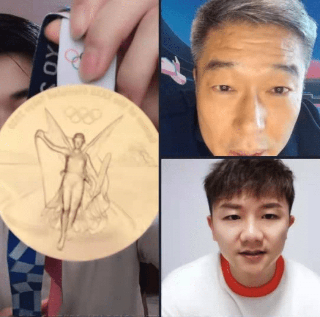 体操冠军刘洋连线常威同做经典歪头杀奥运一幕竟是早就设计好的