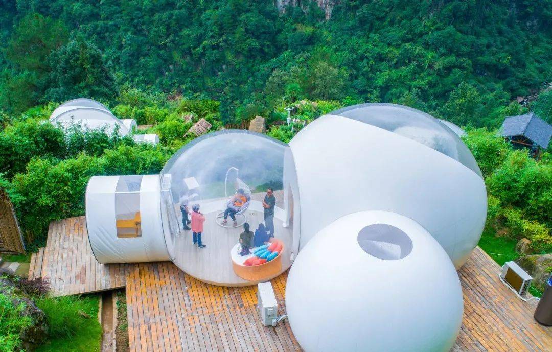 武隆秘境半透明泡泡屋抬头即可仰望星空打卡满天繁星